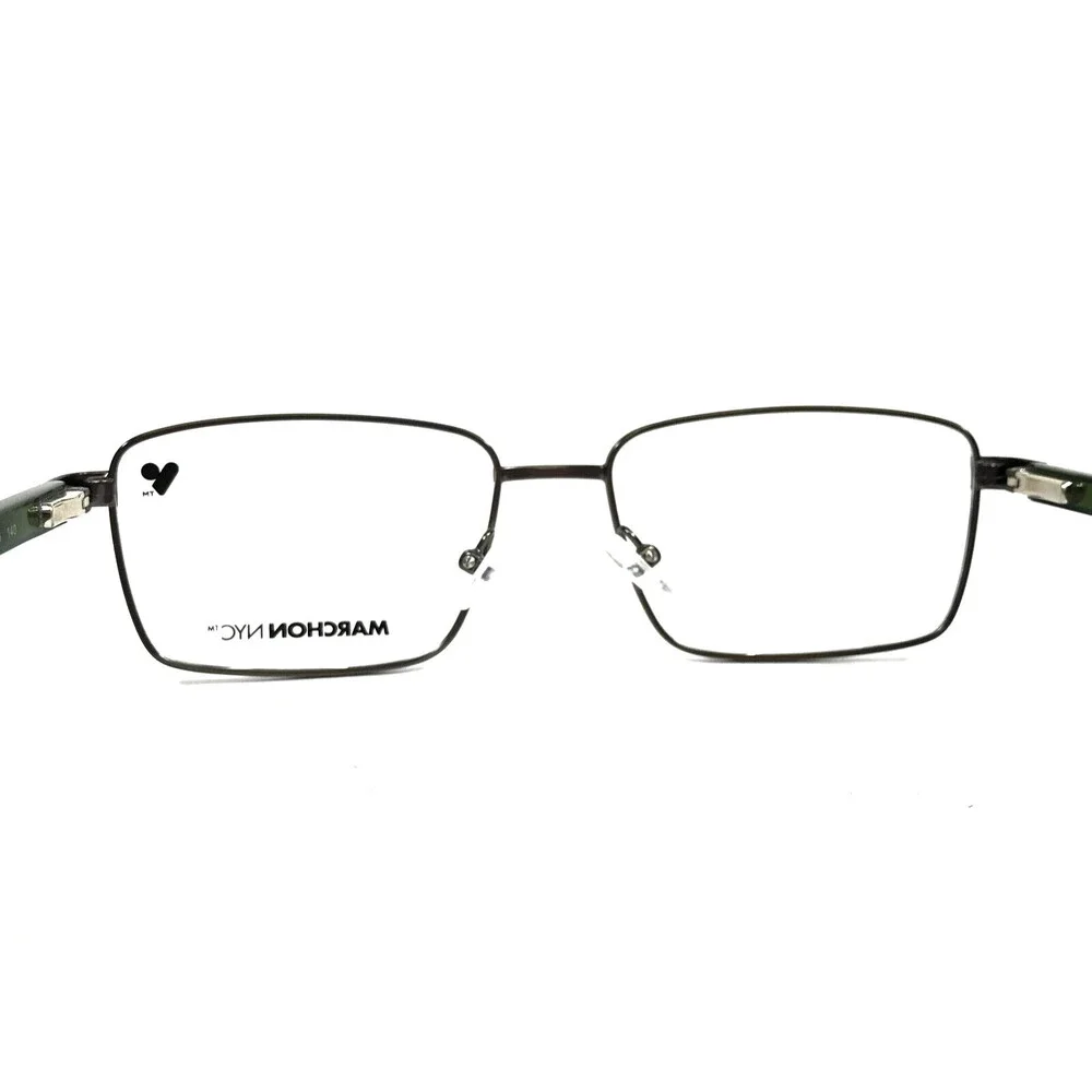 Marchon NYC Eyeglasses Frames M-2025 070 Matte Gunmetal Gray Rectangle 53-16-140